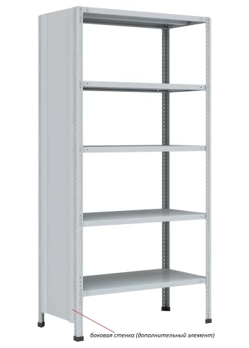 Стеллаж металлический Титан МС-750 2000x1500x600/2